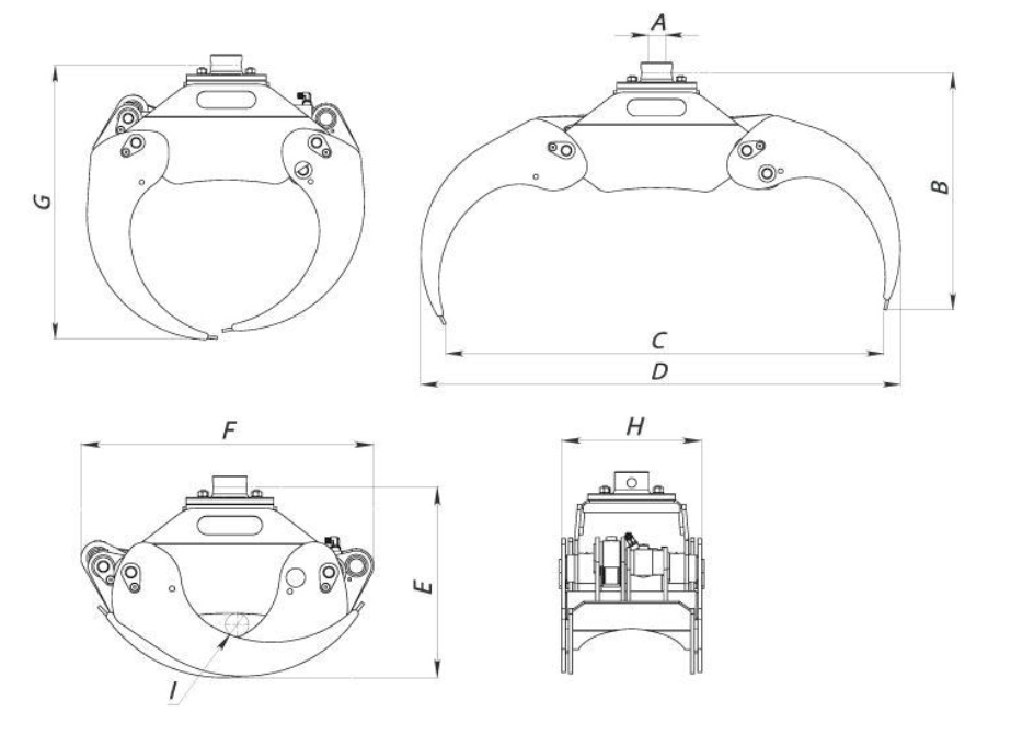 Чертежи захвата. Грейферный захват для бревен чертеж. Грейферный захват чертеж. Чертеж грейферного захвата для леса. Чертеж с размерами грейферного захвата для леса.